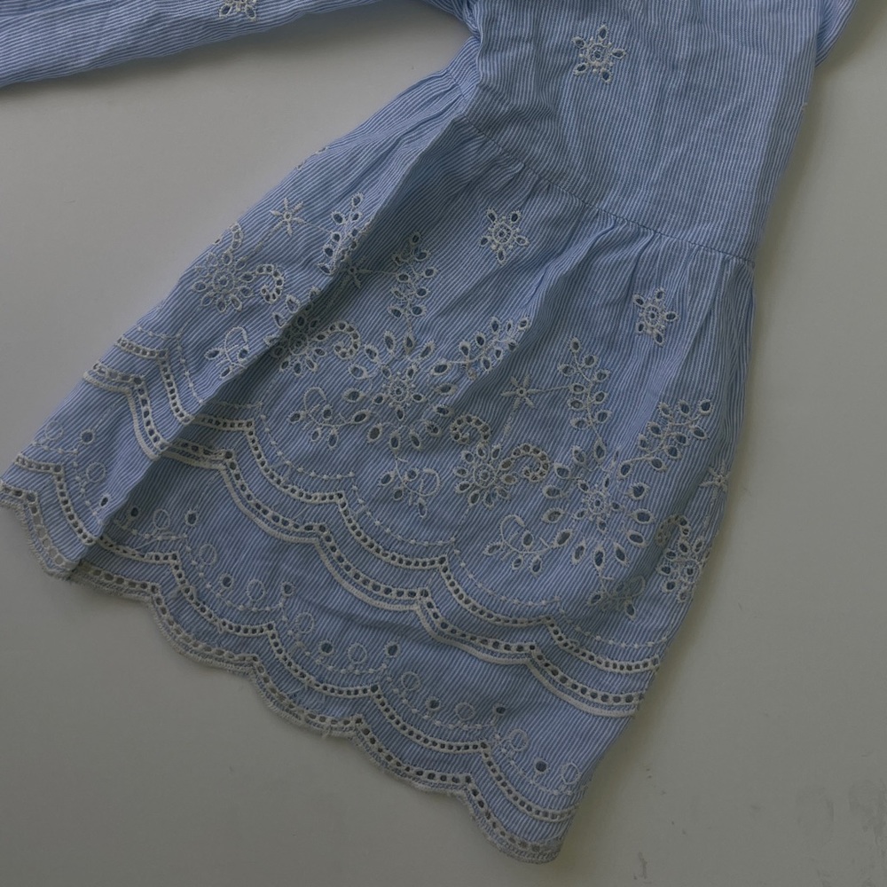 NWT Anthropology Bell Sleeves Shirt by Kyla Seo Soft Eyeleted Cotton Sz Small - Picture 10 of 16